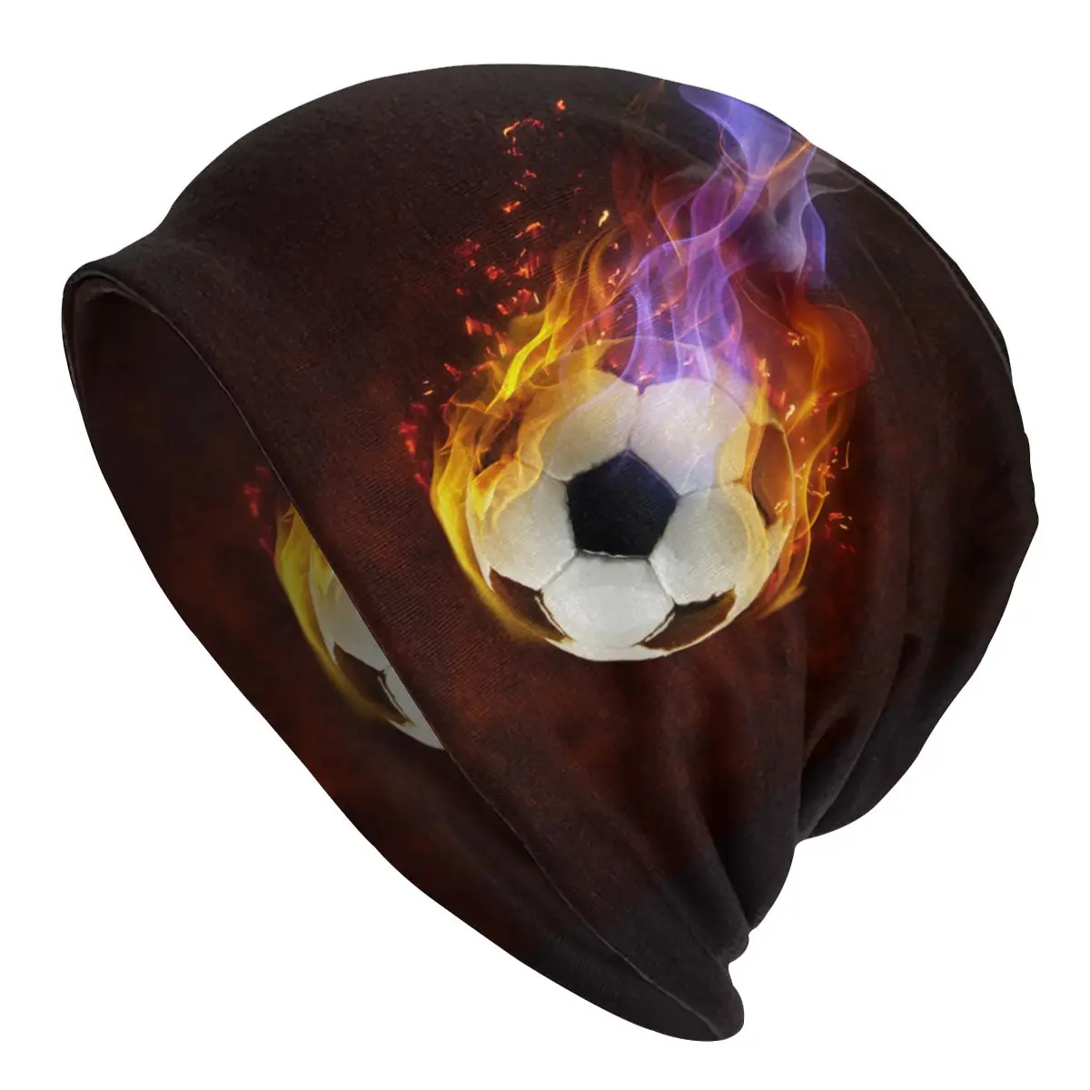 Fire Soccer Football Balls Sports Cap Ski Skullies Beanies Hats Female Spring Warm Multifunction Bonnet Knitting Hats