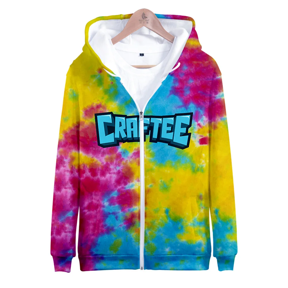 4 To 14 Years Kids Hoodies Craftee Face 3D Printed Hoodie Sweatshirt Boys Girls Anime Cartoon Brand Jacket Coat Children Clothes