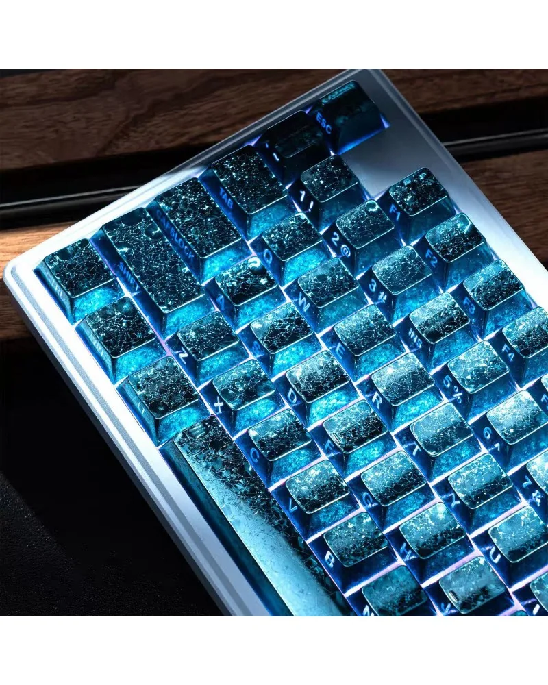 

Gold keycaps, customized personalized original factory height side engraved light-transmitting keycaps wooting60