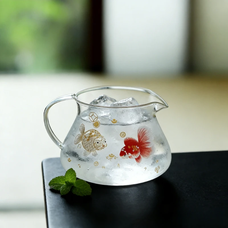 

Чайник-диспенсер из высокопрочного боросиликатного стекла, утолщенный, термостойкий, для чайной церемонии Кунг-фу, аксессуар для чайного набора, для равномерного разлива чая, для повседневного использования на столе