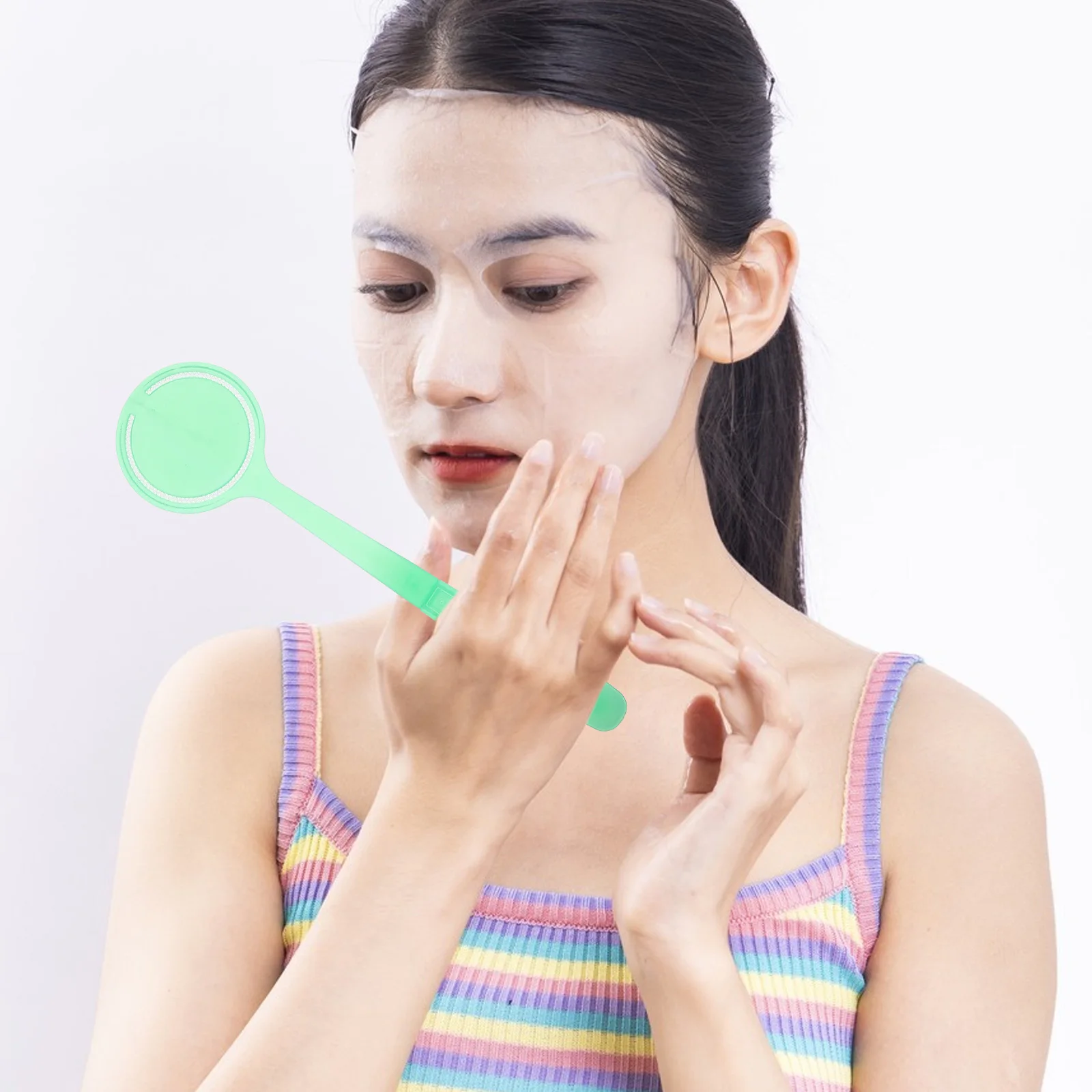 

5Pcs Moisturizing Skincare Patting Stick with Detachable Handle Cotton Round Pad Holder for Toner Lotion Essence Sensitive Skin