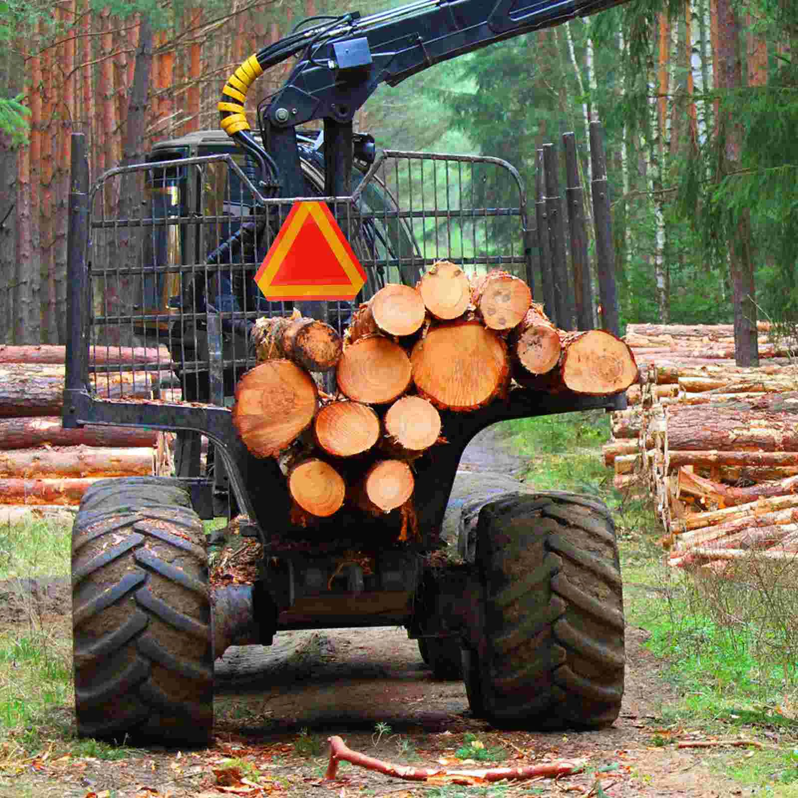 2 Pcs Vehicle Reflective Tailgate Safety Reflector Warning Tape Slow Moving Sign The Car Rear Board Auto Aluminum