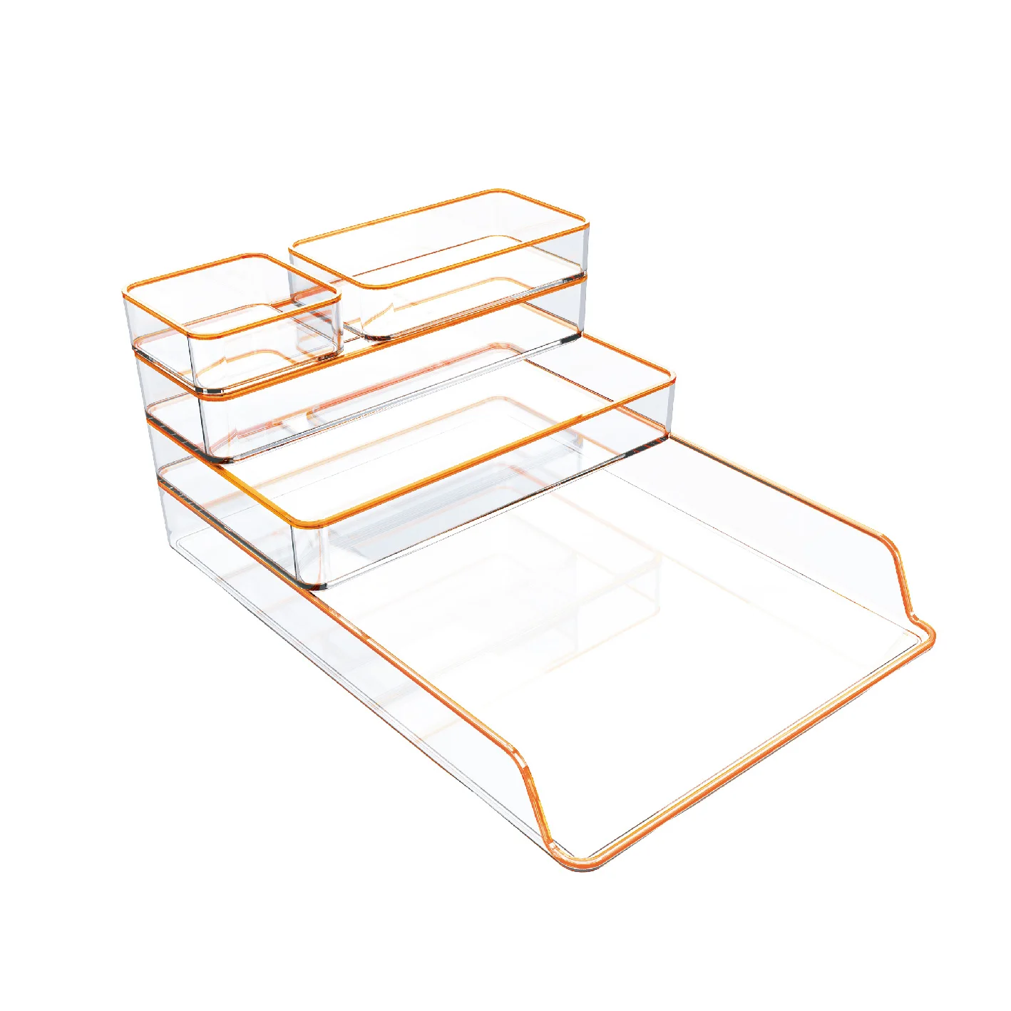 With drawers, document tray and 4 upright sections for pens, markers, paper, etc., mesh metal multifunctional stationery