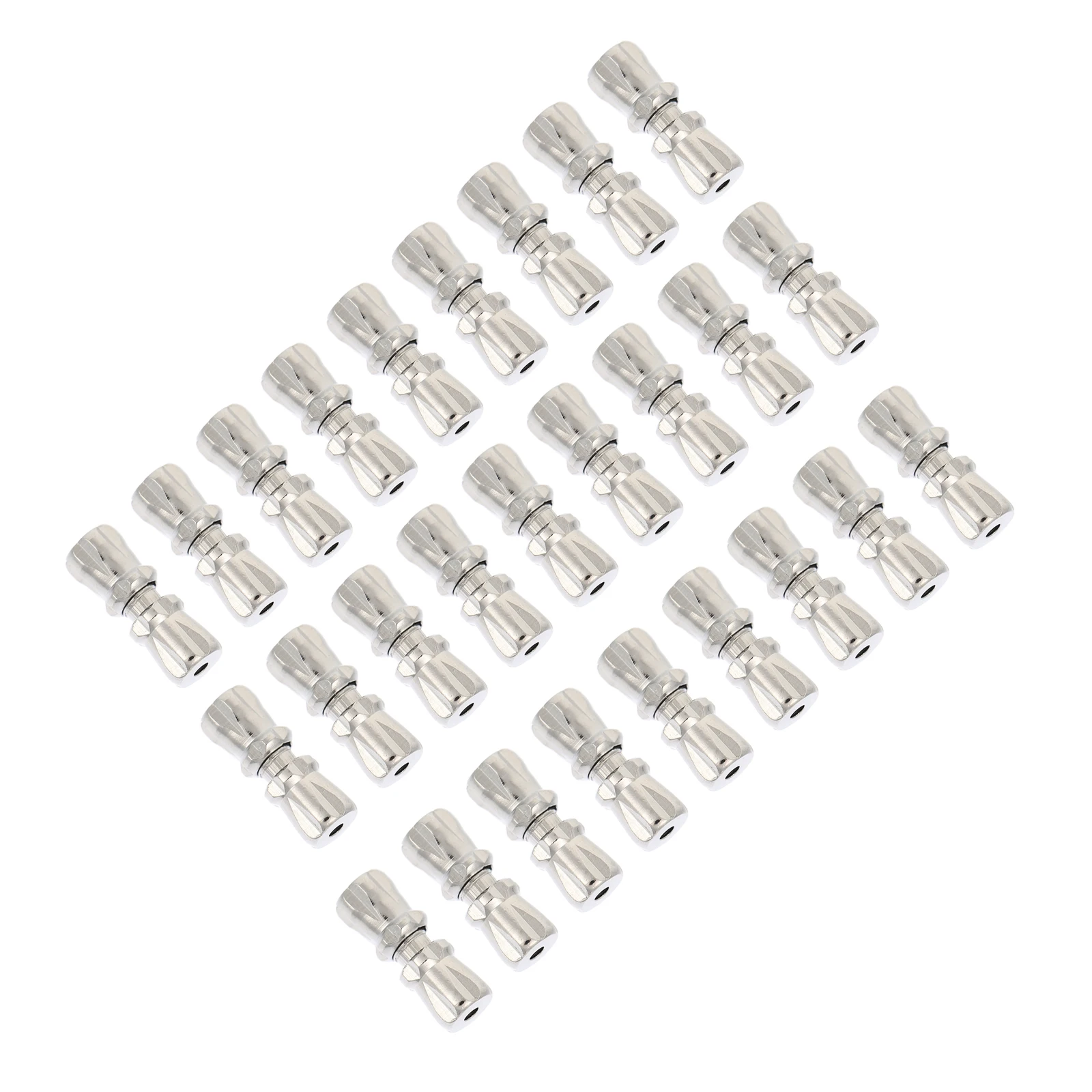 

30 Pcs Silver Clasps for Jewelry Making Turnbuckle Accessories Connectors Electric Wire Necklace