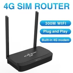 Cioswi 4G WiFi Router 300Mbps Wireless for Home SIM Card LTE EC200TEUHA Module LAN WAN 4Ghz 2.4G Antenna Frequency Band