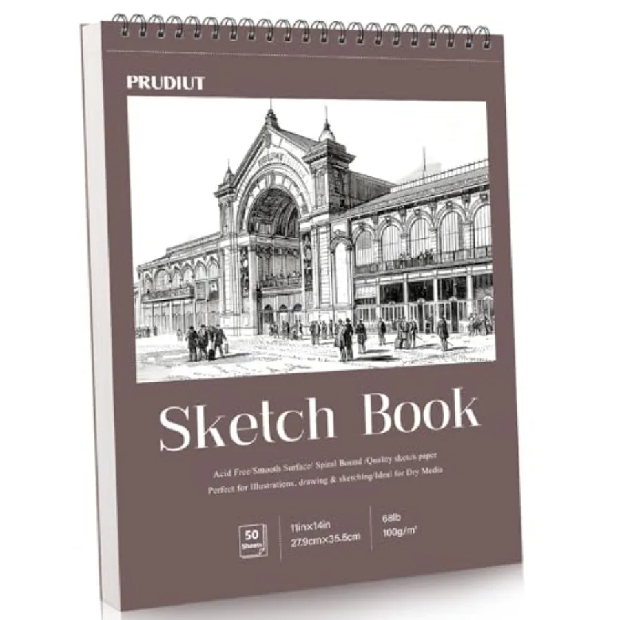 

Sketch Book 11×14 inch, Spiral Bound Sketch Pad 50 Sheets 68lb/100gsm,Acid-Free Sketchbook for Drawing Painting Sketching, Art