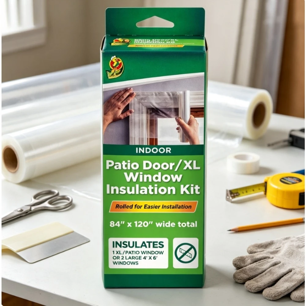 84 pulgadas X 120 pulgadas Kit de Película Aislante para Ventanas Enrollables, Apta para Puertas de Patio o Ventanas XL
