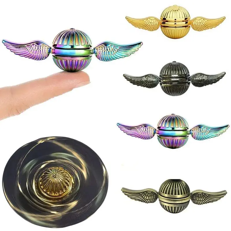2 uds volador Fidget Spinner Metal resistente a la presión giroscopio para la yema del dedo giroscopio giratorio niños adultos alivio del estrés