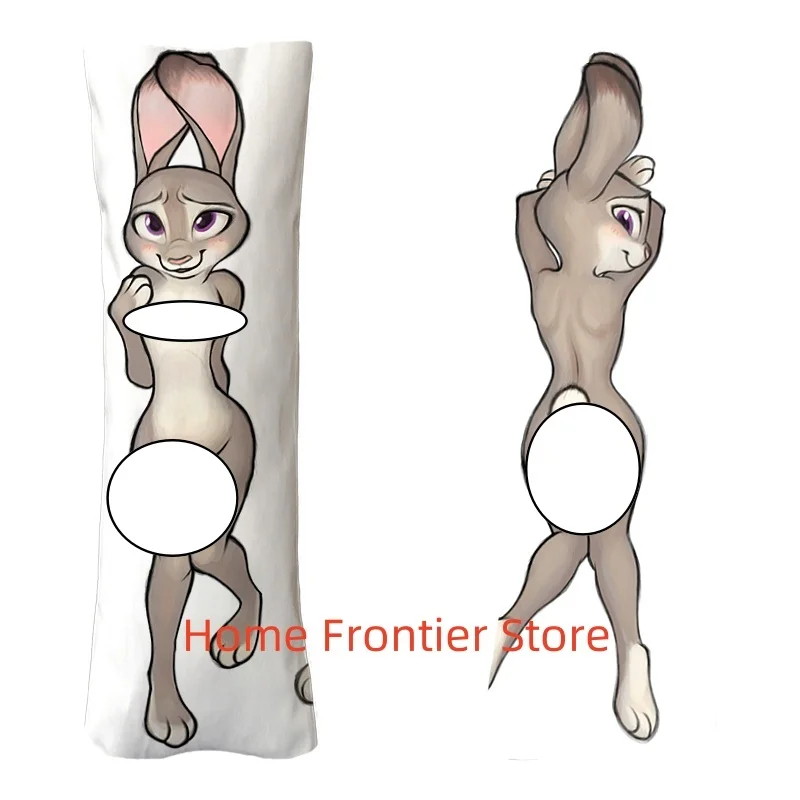 New Pattern Dakimakura Anime Judy Hopps Zootopia Furry Double-sided Print Life-size Adult Pillowcase