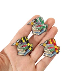 Harries Potters Golden Snitch Magic Book Brooch Lapel Pin Applicable To Clothes Collar Backpack Accessories Badge Enamel Pin