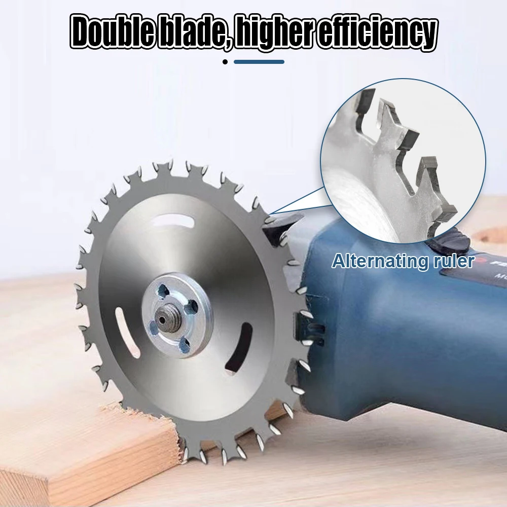 Alloy Circular Saw Blade Wood Cutting Disc Wheel Two Way Woodworking Saw Blades 4 Inches Multitool for Power Tool Angle Grinder