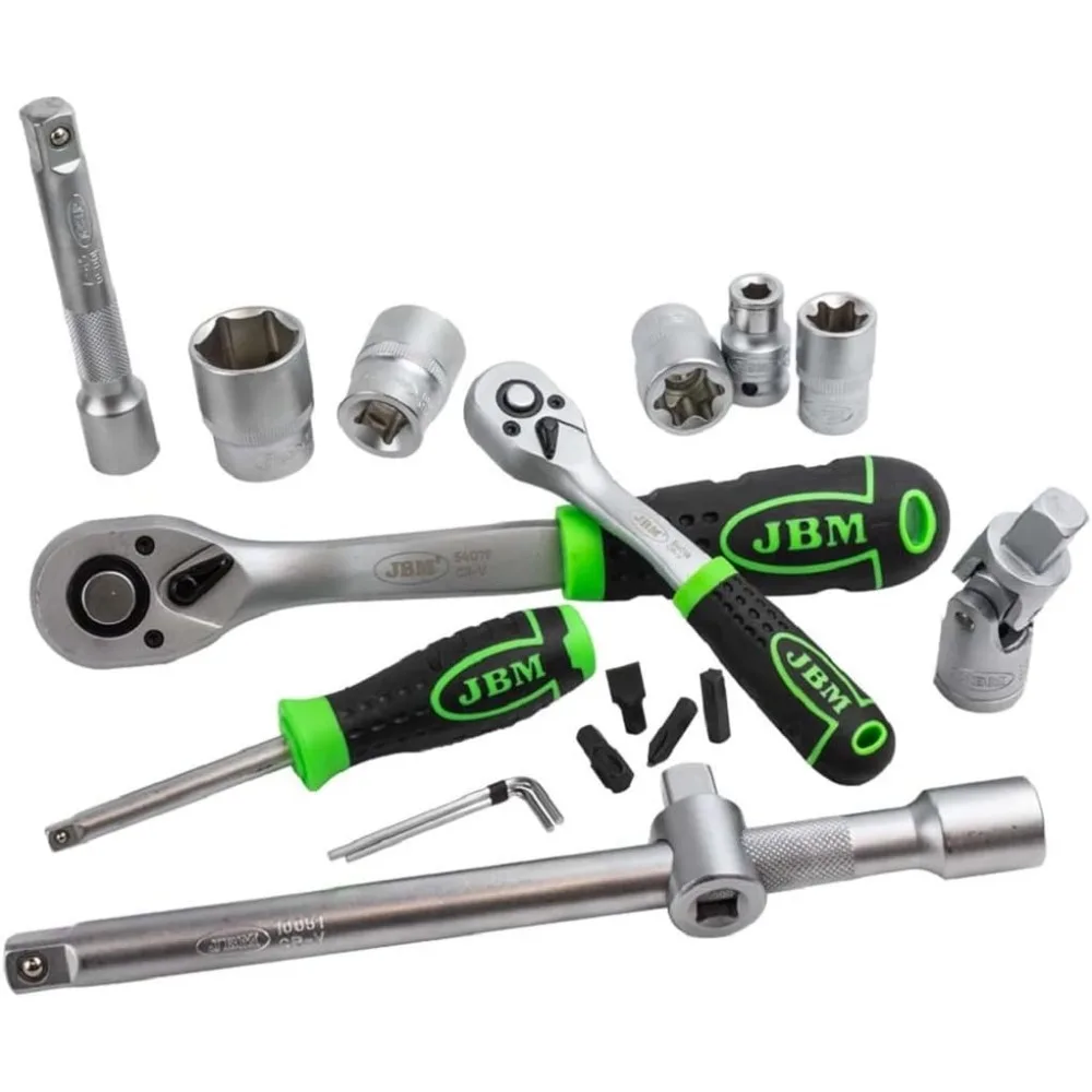حافظة أدوات JBM مكونة من 108 قطعة مع مفاتيح سداسية من الساتان