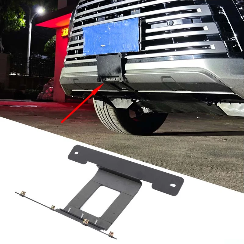 

For Lexus LX 2022-2026 Black Car Front License Plate Frame License Plate Tray Bottom Frame Auto Accessories US Version
