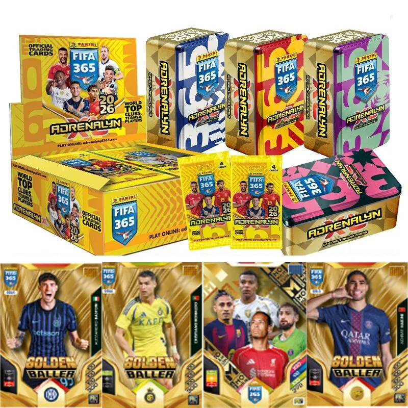 Tarjetas Coleccionables Oficiales de Fútbol Panini FIFA 365 2026, Jugadores de Fútbol en Caja, Regalo para Fanáticos del Fútbol
