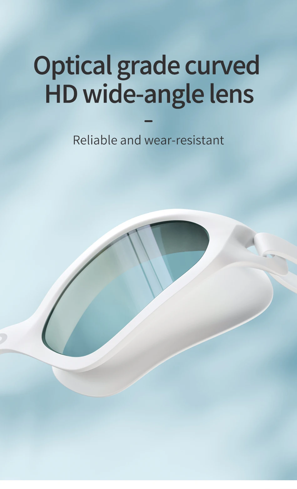 COPOZZ Professionelle HD Schwimmen Brille Anti-Fog UV Schutz Einstellbar Schwimmen Gläser Silikon Wasser Glas Für Männer und Wome – Detail 3