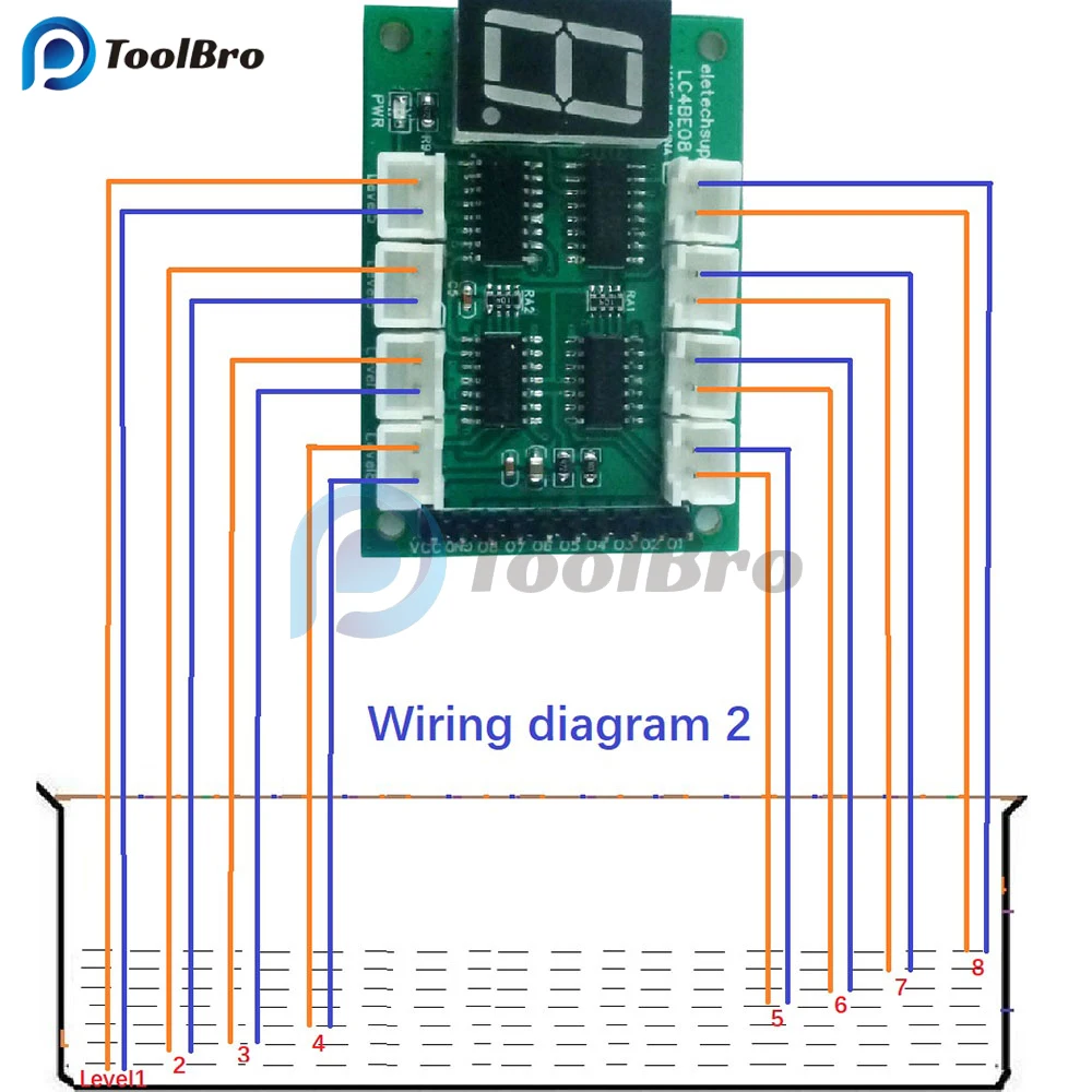 DC 5V 8CH Water Level Digital Tube Display Board Controller Liquid Sensor Module for Arduino UNO MEGA2560 NANO MCU STM32