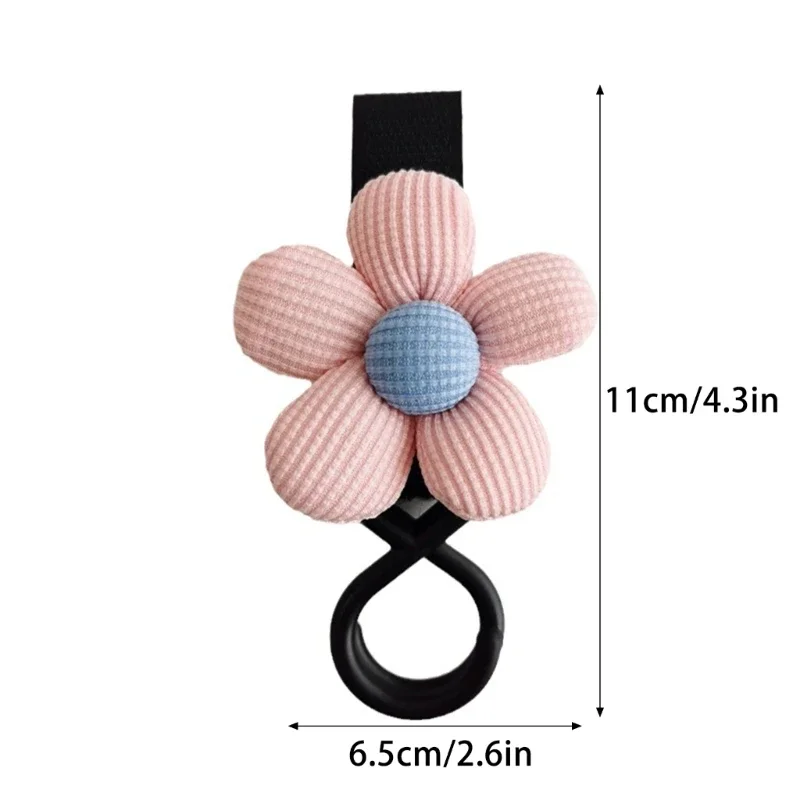 Baby Stroller Hook Sweet Flower Children Cart Umbrella Hanging Bag Storage Loop Hook Infant Supplies Storage Accessories view 2