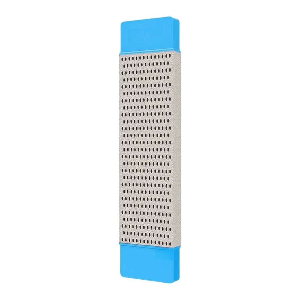 Perforated Diamond Sharpening Stone Reduces Loading During Extended Use on Ice For Skate and Steel Cutting Instruments