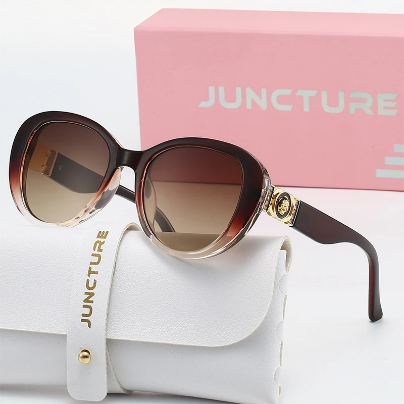 JUNCTURE Fashion Women Sunglasses dress up Sun Glasses Big frame Gradient Lady Glasses Party Holiday Gifts Sunglasses for Women