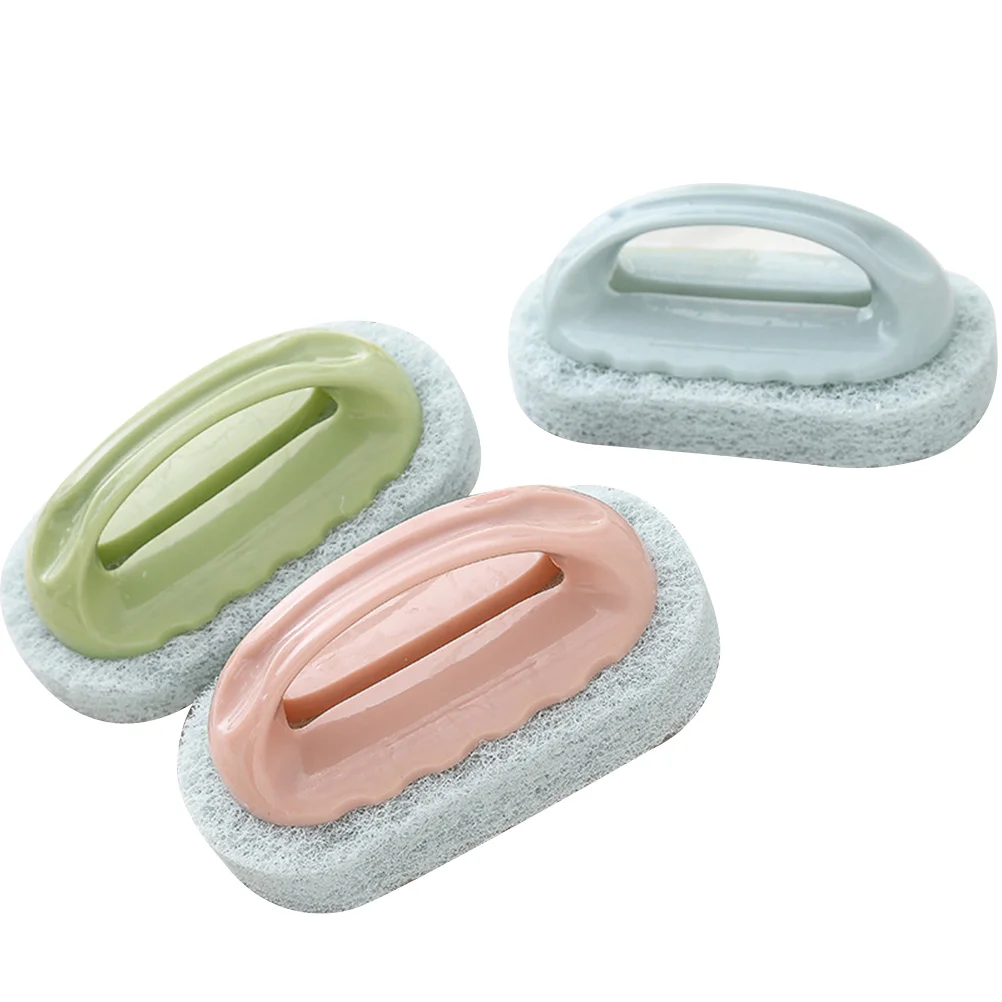 

3 Pcs Kitchen Utensil Cleaner Sponge Cleaning Brush Washing Sink Eraser Stain Remover Pads