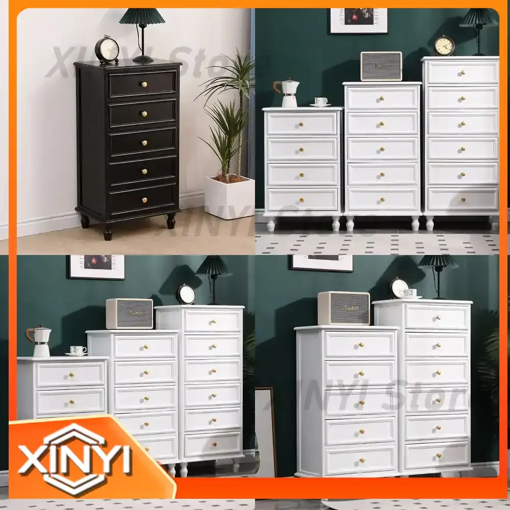 Drawer Storage Cabinet for Bedside Use 5-Drawer Chest of Drawers for Bedroom Storage Solid Wood Organizer Cabinet