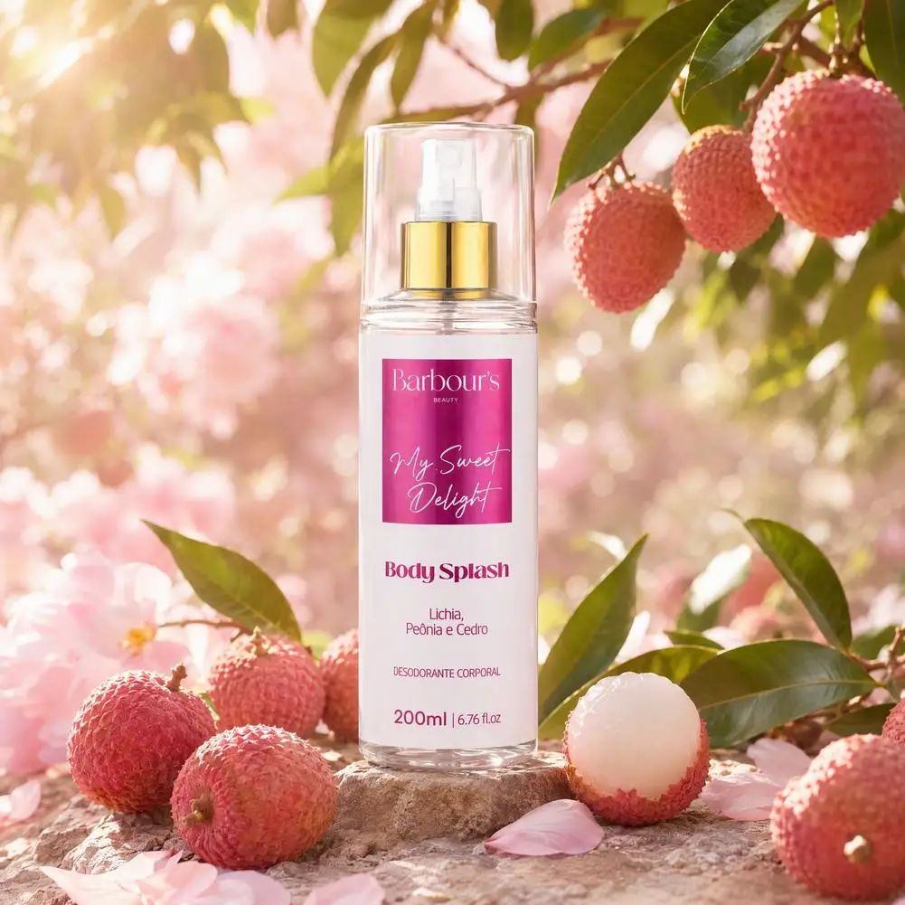 Barbour's Beauty My Sweet Delight Body Splash 200ml Floral Fruity Refresh Body Spray Luxury Lichia Peony Scent Lasting Spray