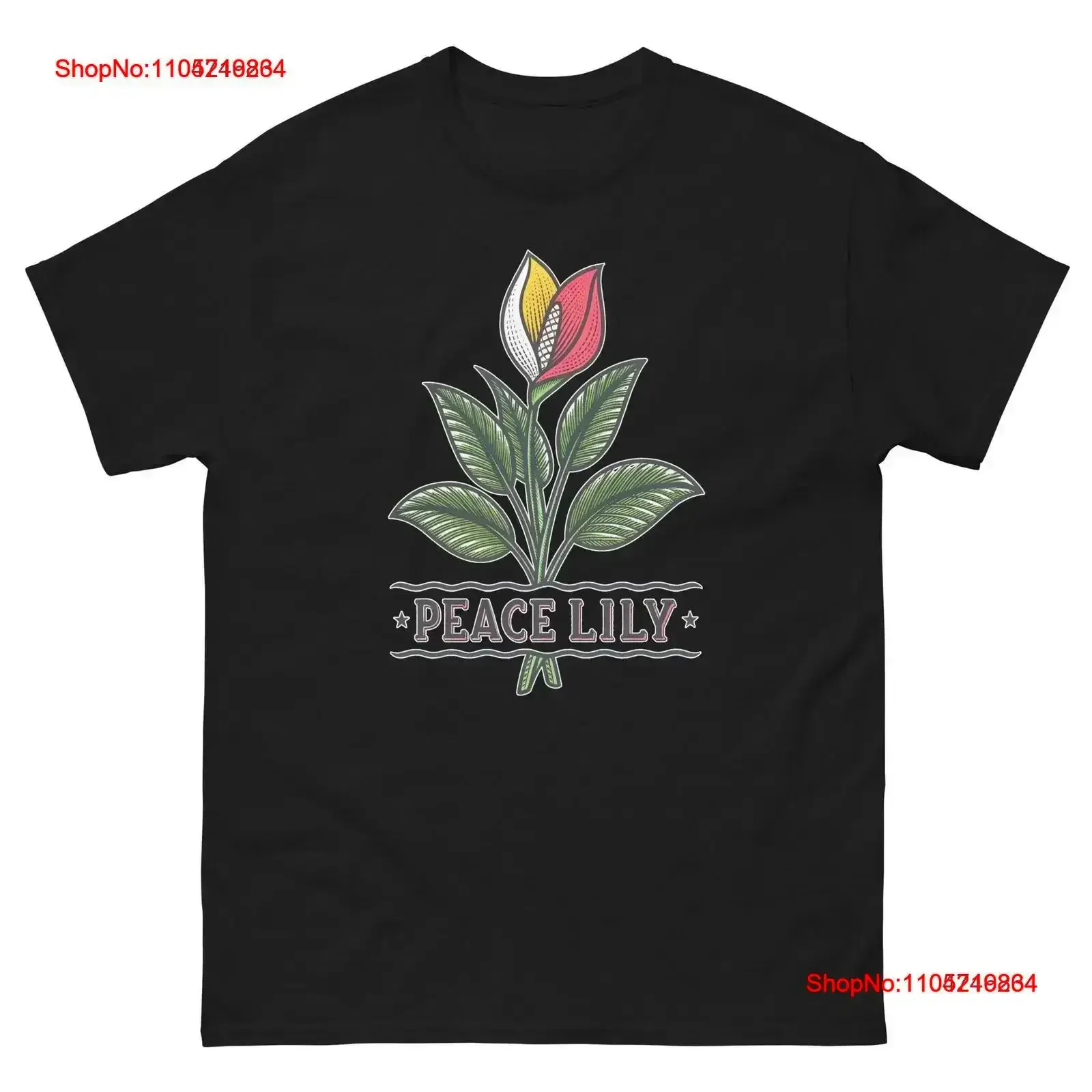 Paz lirio planta horticultura paisajismo jardinería camiseta vintage lavado versátil transpirable Casual ropa de diseñador homme
