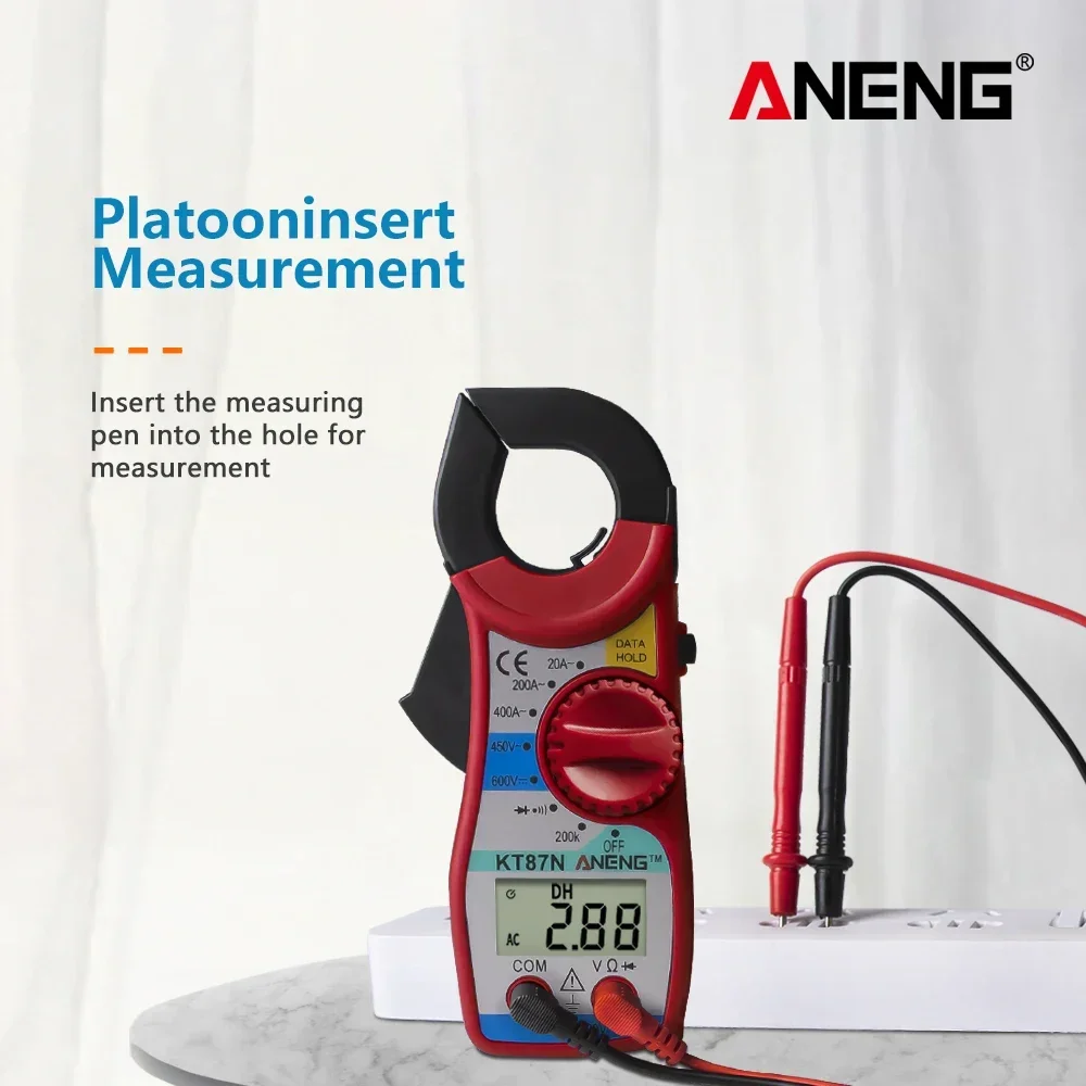 Aneng Kt87n 1Pc Lcd Digitale Multimeter Amper Klem Huidige Klem Tang Ac/Dc Stroom Spanning Tester 4 Kleuren Meter Gereedschap