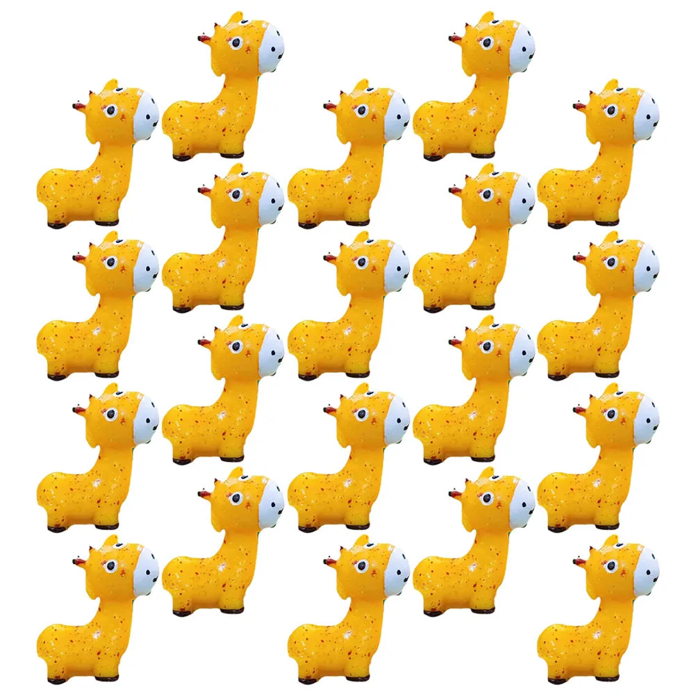 

20Pcs Giraffe Statue Lovely Resin Animal Fig Decor for Desktop Garden Yard Lawn Multi-Function Mini Decorative Accessories