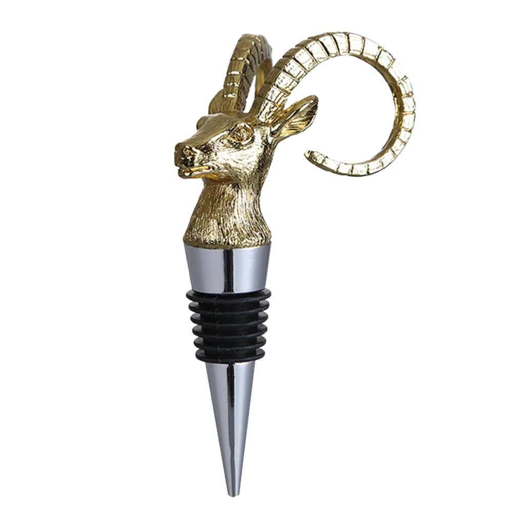 

Plug Stopper Antelope Wine Plug Wine Pourer Gold Metal Rose Gold Silver Spouts Glass Topper Wine Wine Bottle Black