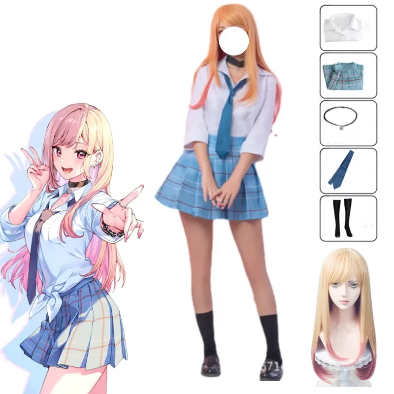 

Cosplay Anime My Dress Up Darling Marin Kitagawa JK Uniform Shirt Skirt Outfits Halloween Carnival Suit Cosplay Costumes