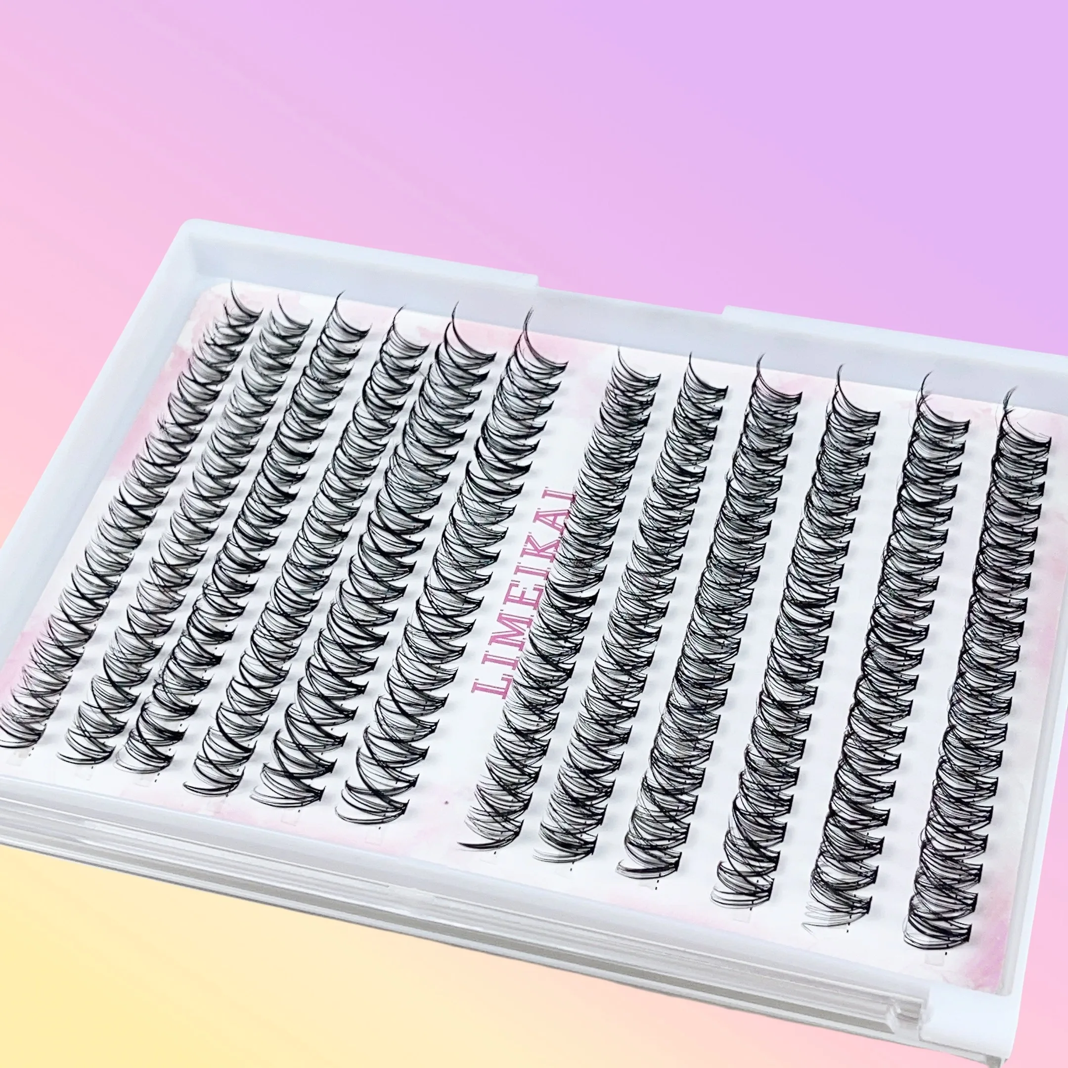 Kit de cils DIY 240 grappes 20D/30D CD Curl effet épais naturel segmenté pour Extensions de cils