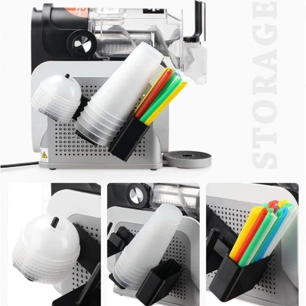 3-in-1 Coffee Machine Cup Holder with Straw Slot Side-Mounted Cup Organizer Rack Large Capacity Space Saving