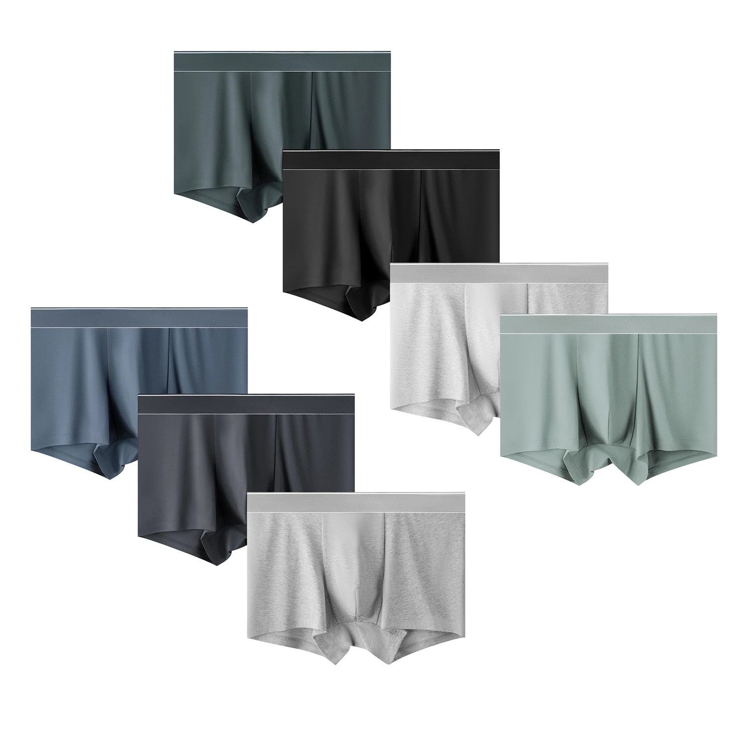 Men's high-quality pure cotton underwear basic style large space flat corner pants 4 Pack