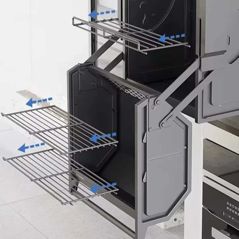 long service life storage drop-down basket double drop-down basket kitchen cabinet accessories