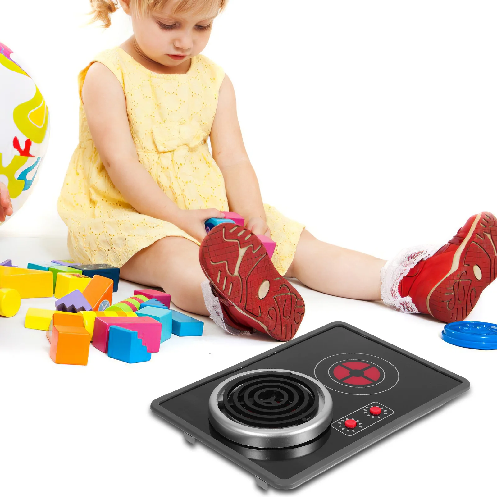 1 Juego de cocina para niños: cocina realista para juego de imitación con sonido ligero, cocina interactiva para niños, juego de rol portátil