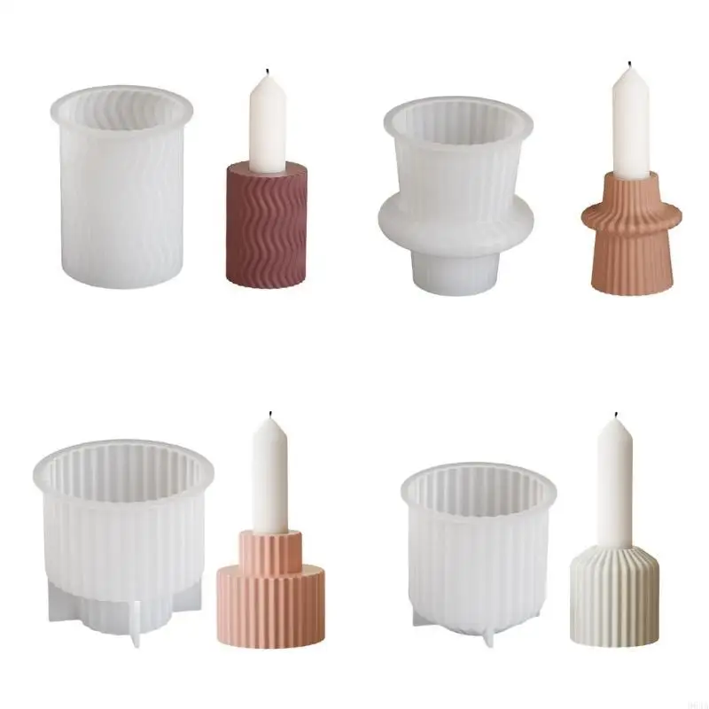

Креативные держатели свечей силиконовые плесени Премиальная силиконовая плесень для индивидуального полосатого свеча