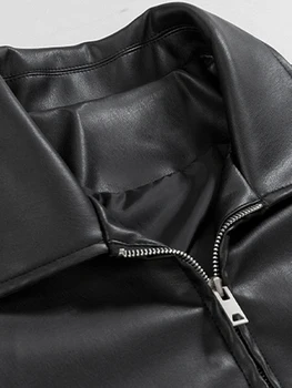 Mauroicardi Spring Autumn Cool Luxury Short Black Soft Light Pu Leather Jacket Men Zipper Casual Mens Jackets and Coats Fashion 5 Mauroicardi Spring Autumn Cool Luxury Short Black Soft Light Pu Leather Jacket Men Zipper Casual Mens Jackets and Coats Fashion 5