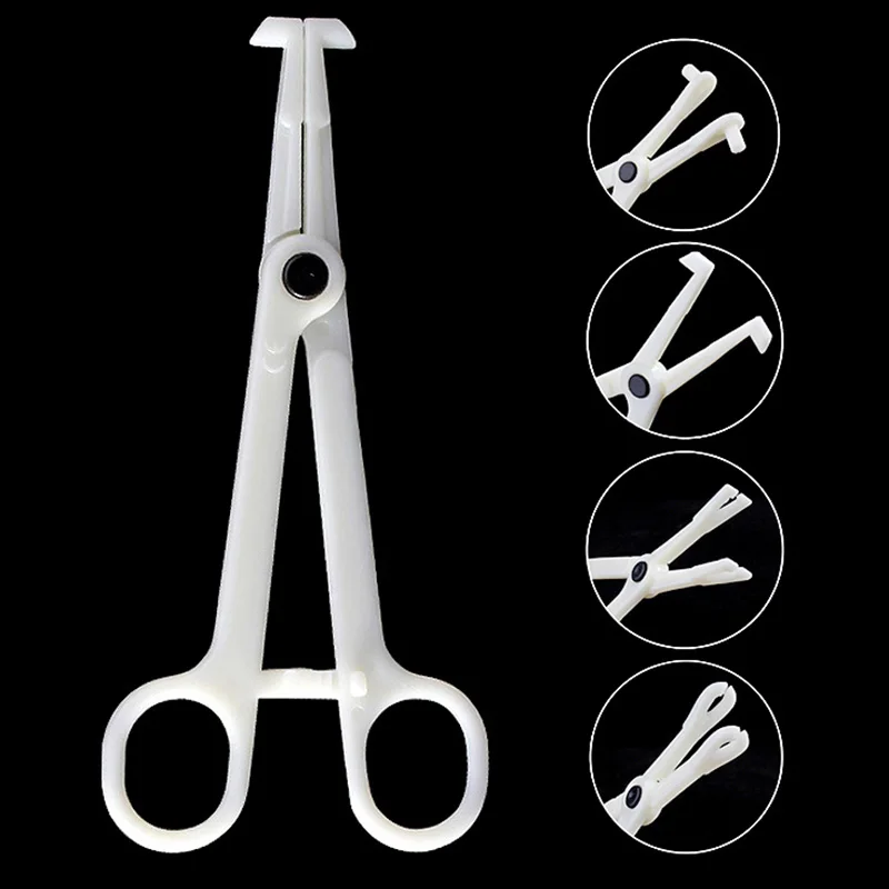 1/4/5pcs Disposable Sterile Acrylic Piercing Forceps Tool Piercing Clamps for Ear Nose Navel Lip Body Jewelry Piercing Supplies