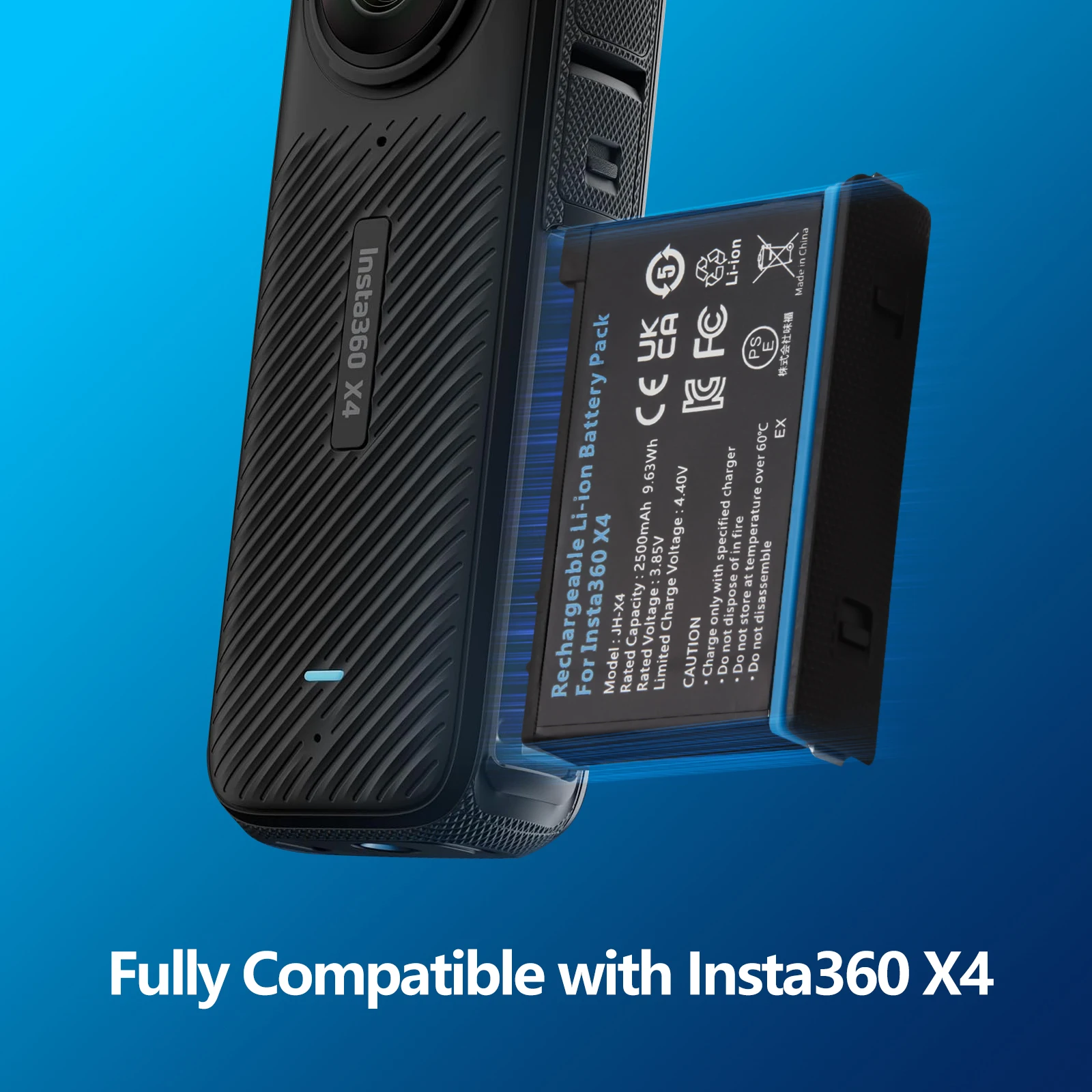 2500mAh for Insta360 X4 Replacement Battery / Fast Charger box for Insta 360 X4 Action Camera Accessories