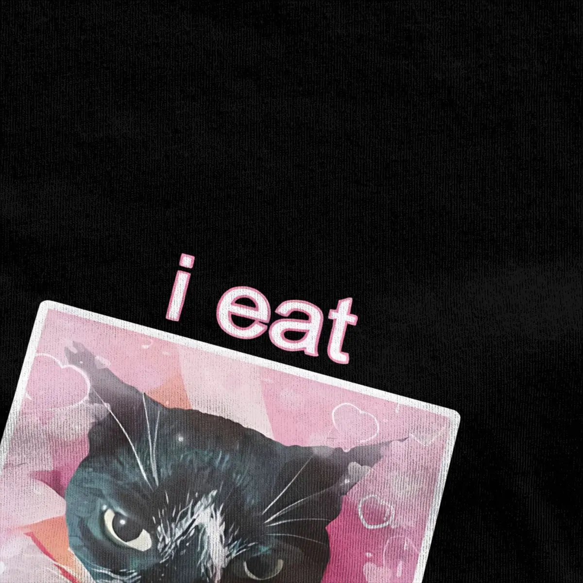 Oversized T-Shirt Funny I Eat Cements Cat Meme Cotton T Shirts Animal Pink Tee Shirt for Adult Summer Short Sleeve Tops