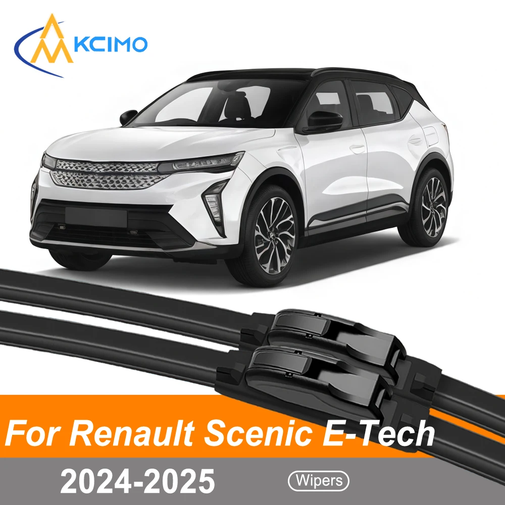 

Windshield Wiper Blades Pair For Renault Scenic E-Tech 2024-2025 All-Season Rubber Streak-Free Cleaning Easy to Install