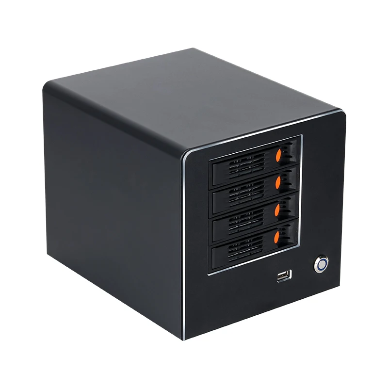 XCY NAS Mini PC 4/6/8 Bay 2.5 HDD da 3,5 pollici Intel N100 DDR5 RAM M.2 NVME SSD 10G Ethernet Type-C Win11/10 Linux FreeNAS RAID