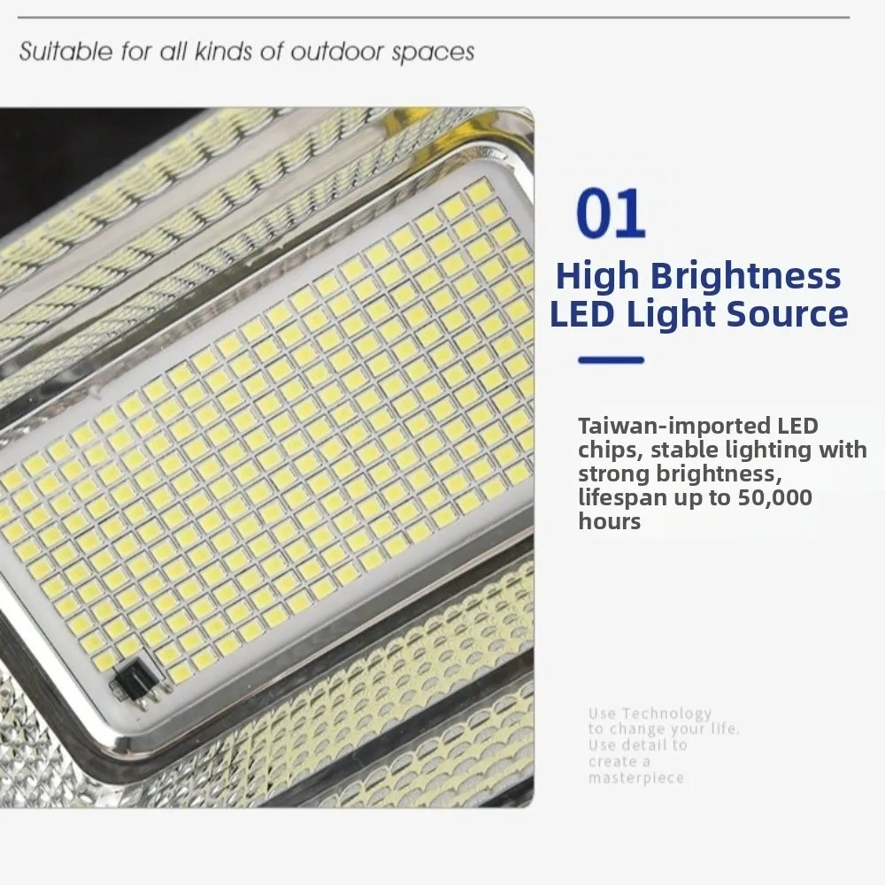 Large Battery Solar Flood Lights High Brightness 5000/10000mah Solar Dusk to Dawn Light with Remote Control High Efficient