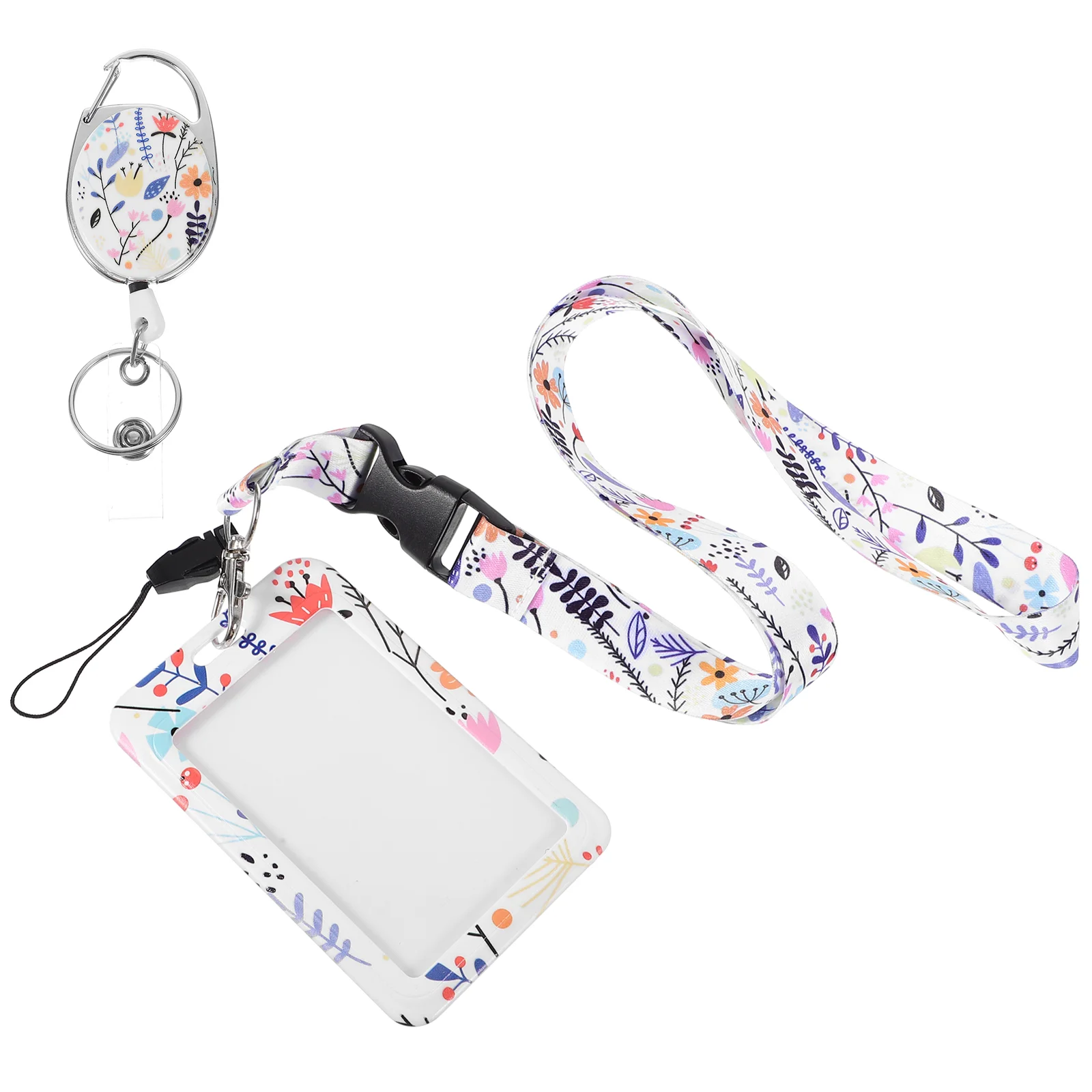 

Coffee Telescopic ID Card Holder Lanyard Retractable Labels Badge Teacher Picture -scratch Case Cover Student