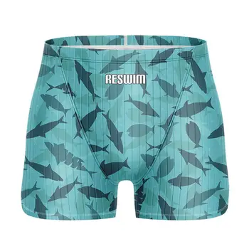 Striped Cartoon Boys Swimsuit Set 3 New Men's Swim Jammer Swimsuit Shorts Athletic Training Summer Boy's Beach Tights Swimwear Quick Dry Swimming Trunks Surf Pants 3