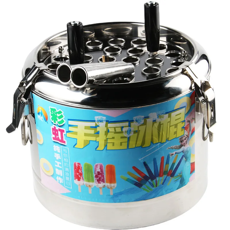 

Internet celebrity rainbow hand crank popsicle machine Thai old popsicle mold handmade colorful ice cream ice cream insulation b