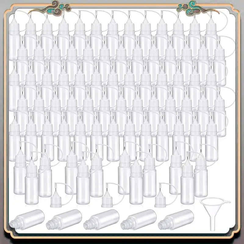 

A46M-0.34Oz Applicator Bottle Mini Needle Tip Glue Bottle Applicator Precision Translucent Glue For Acrylic Painting