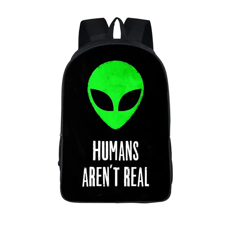 Alien UFO Print zaino ragazze adolescenti ragazzi moda zaini Hip Hop Bookbag borse per Laptop donna uomo zaino da viaggio borsa portaoggetti