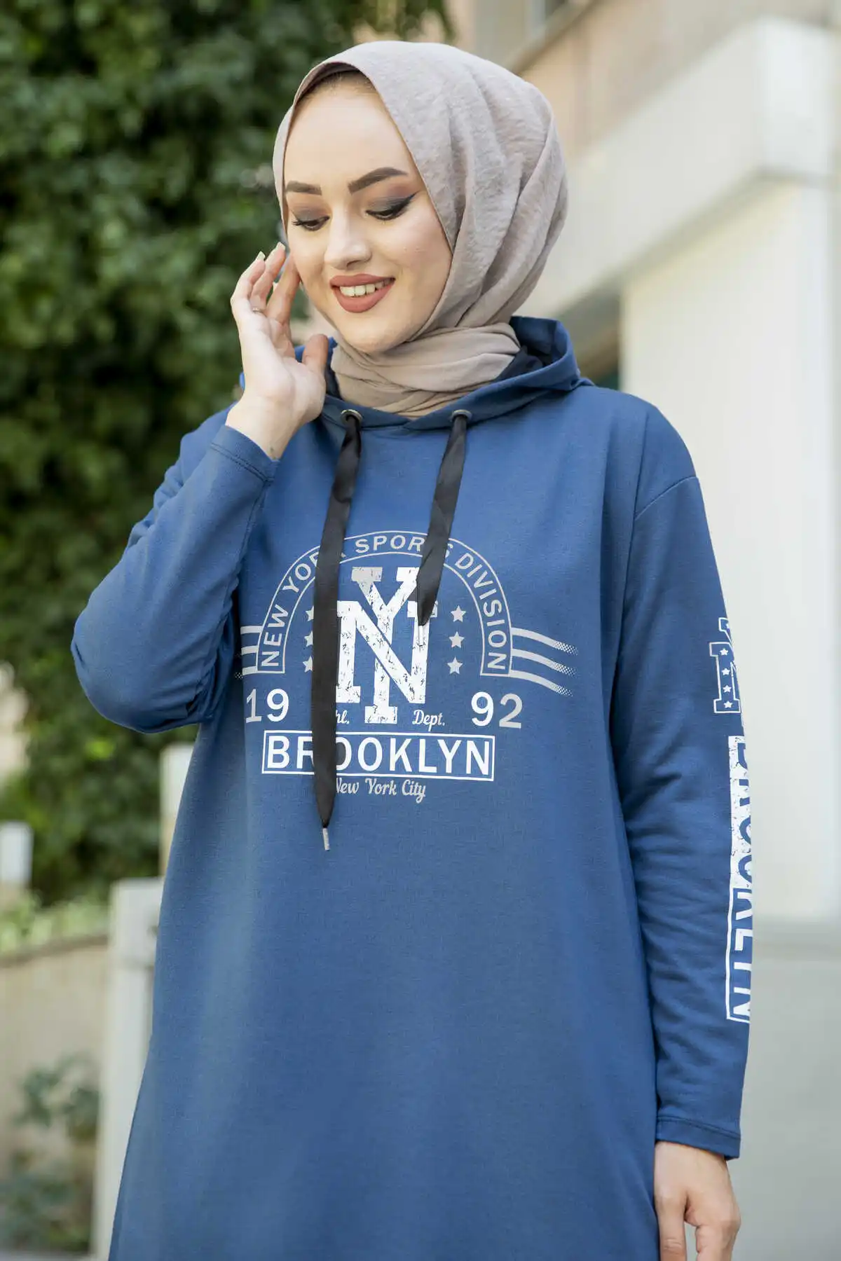 New York Printed Sportswear Tunic NY-Indigo